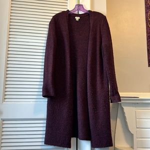 Oversized Purple Jcrew Cardigan